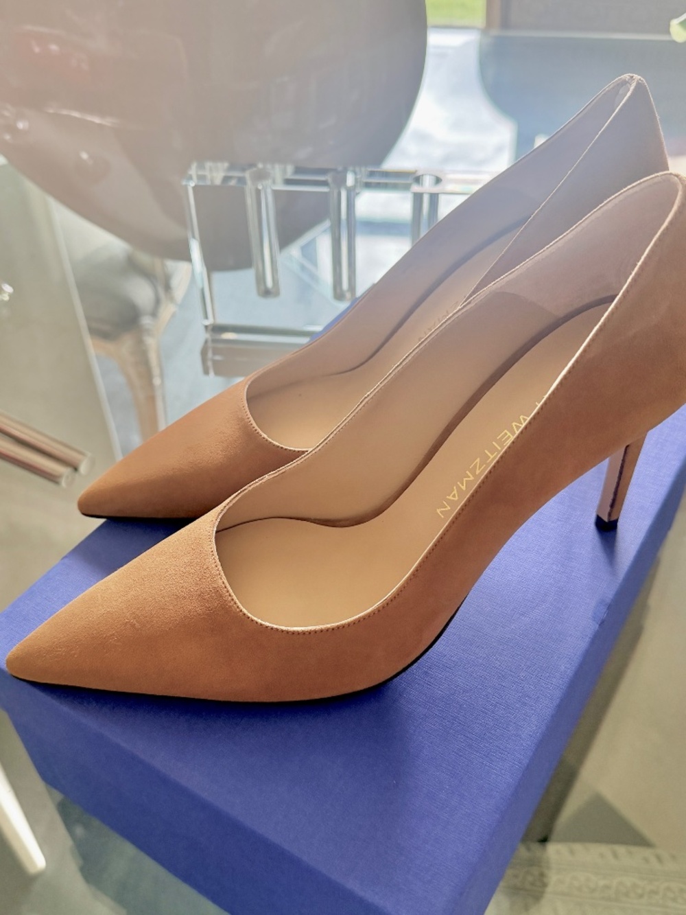 BRAND NEW IN BOX: Stuart Weitzman Power Pump 85, Toasted Almond Size 9M - Picture 11 of 15